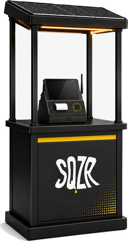 SQZR kiosk